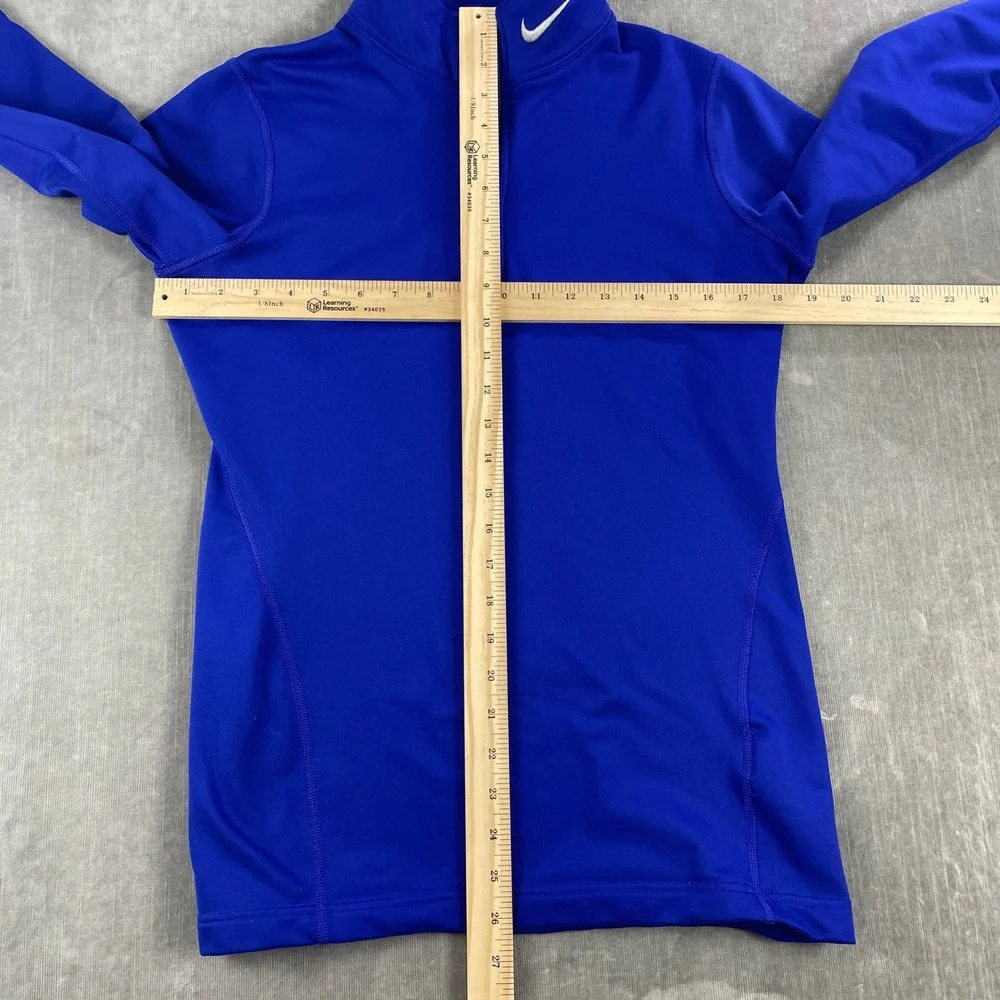 Nike Youth 12-14 Large Royal Blue Quarter Zip Pullover Fit Dry Athletic Top